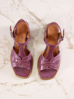 Босоножки 5037.23663bе.Вакса бордо+коричневый