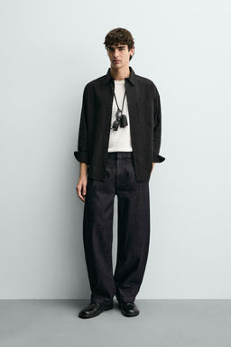 Рубашка Fluida Relaxed Fit черная