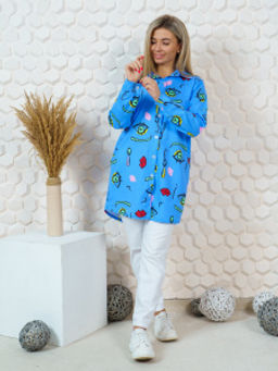 0044 Туника-халат "голубой"