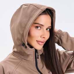 RODOS Ветровка softshell женская демисезон М-312 Какао
