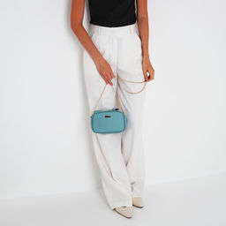 Сумка кросс-боди на молнии, цвет голубой - Simaland фото 3