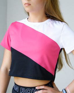 Укороченная футболка Rally розовая