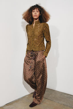 ZW COLLECTION LACE JACKET WITH PUFF SLEEVES