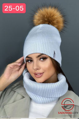 Комплект шапка + снуд для девушки - Bruno фото 14