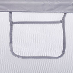 Манеж детский прямоугольный с баскетбольным кольцом и воротами (120*180*60) цвет серый