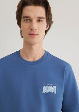 Lacivert Tisort - Mavi фото 5