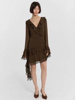 Платье женское коричневое