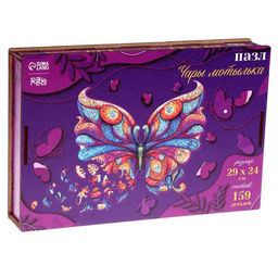 Пазл деревянный фигурный Чары мотылька, деревянная коробка - Puzzle фото 6