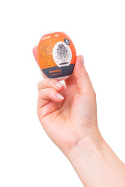 Мастурбатор нереалистичный Satisfyer Egg Single (Crunchy), TPE, оранжевый  фото 4