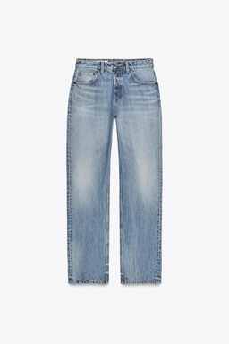 TRF STRAIGHT-LEG MID-RISE JEANS - Zara фото 17