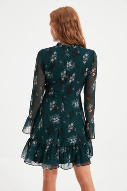 TRENDYOLMILLA Siyah Dik Yaka Dokuma Elbise TCLAW19LJ0076  фото 24