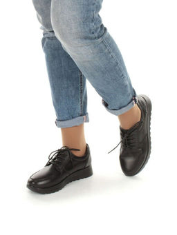 03-5307 BLACK Полуботинки женские (натуральная кожа)