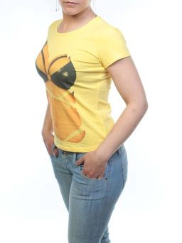 A1905106 YELLOW Футболка женская (95 % хлопок, 5% спандекс)