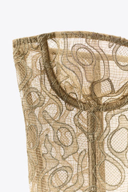 METALLIC THREAD LACE UNDERWIRED CORSET - Zara фото 7
