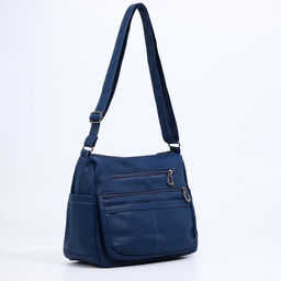 Сумка-мешок на молнии, цвет синий - Simaland фото 4