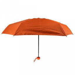 Зонт-мини механический Палитра UPF50+ ткань эпонж (полиэстер) + черное УФ-покрытие, 6 лучей, д/купола 90см, 5 сложений, 18см в сложенном виде, механизм против ветра, ручка с покрытием soft-touch, цвет оранжевый, 218гр (Китай) - Домашняя мода фото 2