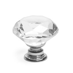 Цена за 2 шт. Ручка-кнопка CAPPIO «Алмаз», стеклянная, d=30 мм