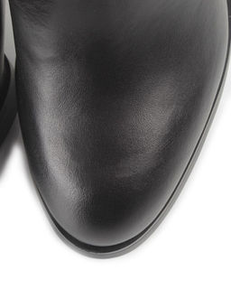 X655-G1514RM N969 BLACK Сапоги зимние женские (натуральная кожа, натуральная байка, натуральный мех)