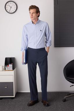 Lacivert Erkek Yeni Italyan Kesim Kumas Pantolon TMNAW26PL00016