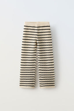 STRIPED CROCHET KNIT TROUSERS - Zara фото 4