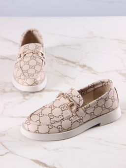 Лоферы туфли 172.1841be.Бежевый гуччи