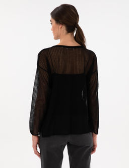 Siyah Oversize Kazak - Pierre cardin фото 5