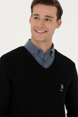 Мужской черный базовый свитер - U.s. polo assn фото 9