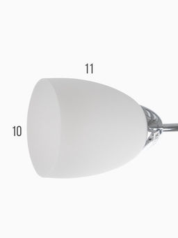 Люстра 11175/2CR, 2×60 Вт, E27, 54×25×22 см, белый/серебро