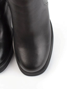 02-B6236-6051Z-9BM-1 BLACK Сапоги зимние женские (натуральная кожа, натуральный мех) - Фабричный китай фото 9