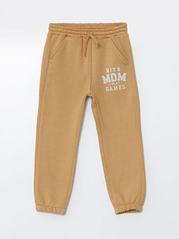Beli Lastikli Bask?l? Erkek Bebek Jogger E?ofman Alt