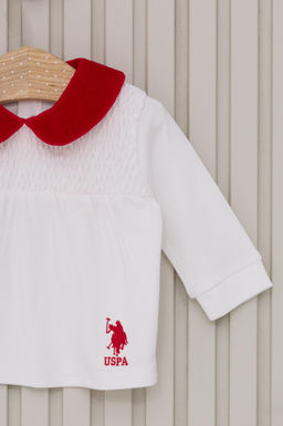 K_z Bebek K_rm_z_ Yaka Detayl_ 2li Tak_m Sepette S_rpriz _ndirim - U.s. polo assn фото 3