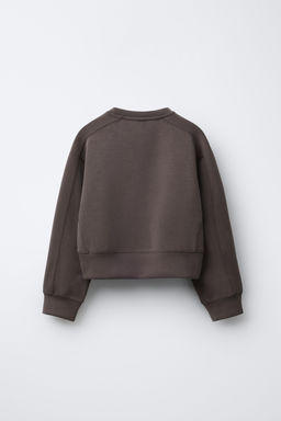 SPORTY SWEATSHIRT WITH RAISED SLOGAN - Zara фото 2