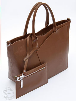 Сумка женская кожаная 1059C brown Polina&Eiterou