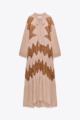 LACE COMBINATION TIE DRESS - Zara фото 17