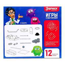 Набор для опытов Игры с магнитами, 12 опытов и игр - Эврики фото 11