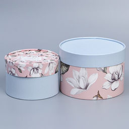 Набор шляпных коробок 2 в 1 Цветы, 16 х 11.5, 13 х 9 см