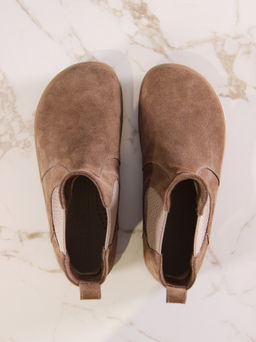 Босоногие ботинки 366.К.NATAbr.Серо-коричневая замша