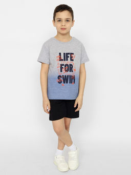 CRB wear/CSKB 63551-11-370 Футболка для мальчика,Светло-серый меланж/Ex.Cherubino  фото 2