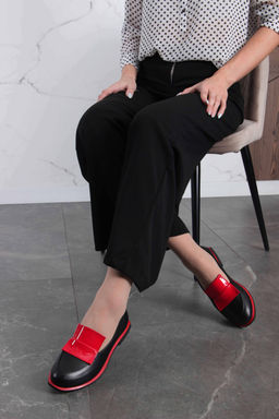 Лоферы туфли 118.Viсtoriabl.Черный-красный