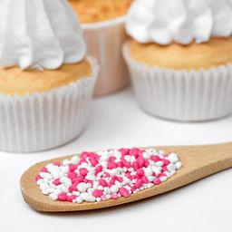 Посыпка кондитерская цветная Крошка Люкс, белая, красная, 50 г