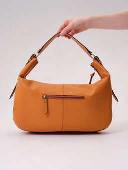 Сумка замшевая багет Azaro 30861 оранжевый карандаш