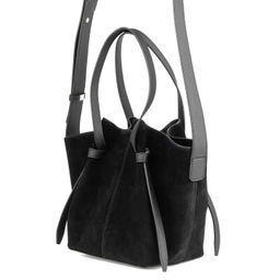 SA9006 black, Женская замшевая сумка, Barcelo Biagi