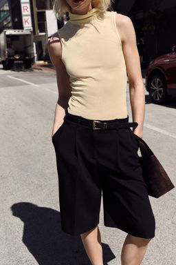 BERMUDA LARGA CINTUR?N / Negro - Zara фото 5