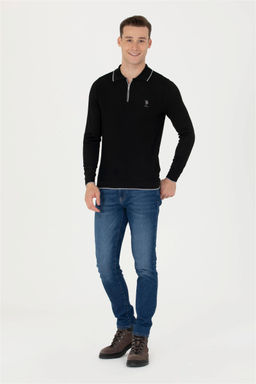 U. S. Polo Assn Мужской черный свитер - U.s. polo assn фото 4