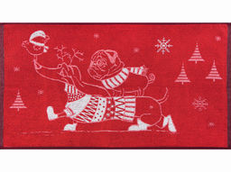 Полотенце махровое 6с103.412ж1 Зимняя прогулка(3-бело.кр) 50х90см