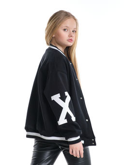 Бомбер (куртка) 33-7594 черный - Mini maxi фото 4