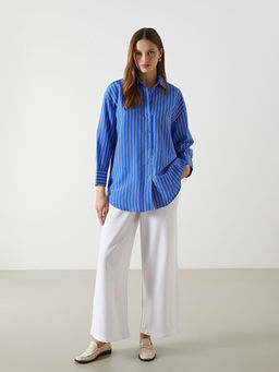 ?izgili Oversize Kad?n G?mlek Tunik