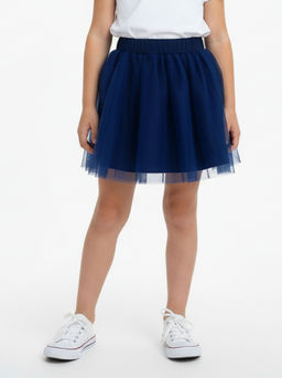 Юбка пачка из фатина 22-4796 синяя сетка - Mini maxi фото 2