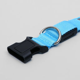 Ошейник с подсветкой Двойная полоса размер S, ОШ 35-43 х 2,5 см, 3 режима свечения голубой - Пижон фото 9