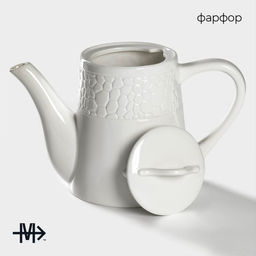 Чайник заварочный Magistro Rodos, 1.4 л, фарфор, белый
